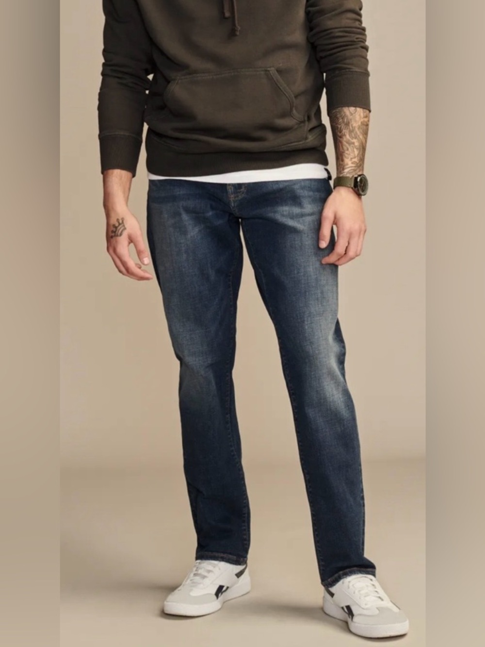 🆕 Lucky Brand Men's Slim Straight 223 Dark Blue Jeans, Size 38x30